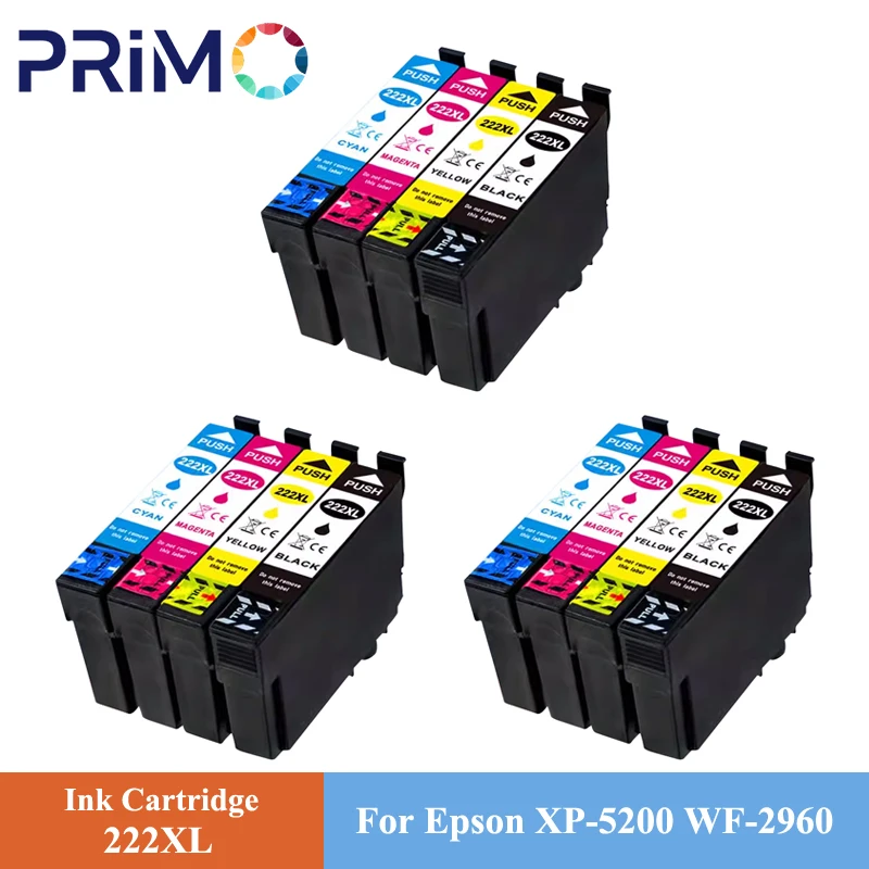 

Color Inkjet 222XL T222XL T222 222 XL Compatible Ink Cartridge for Epson XP-5200 WF-2960 Printer