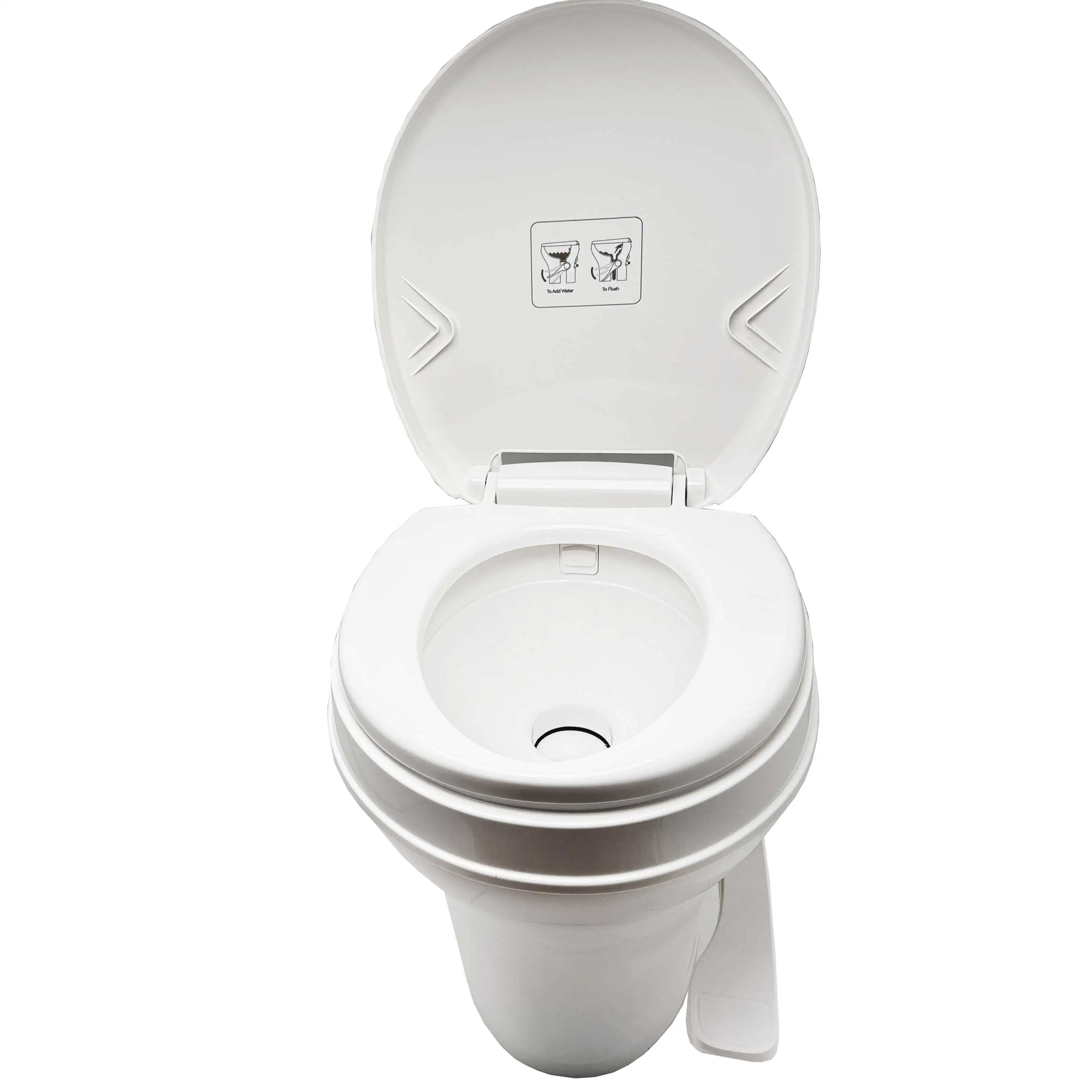 RV Toilet One-piece Plastic Foot Flush CampingToilet Without Spray Gun Easy Flushing