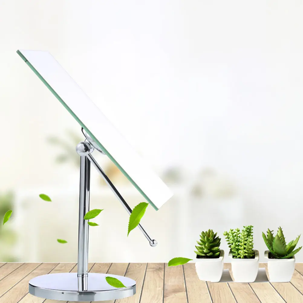 

Зеркало с прочной металлической подставкой, поворотное на 180 градусов, настольное зеркало для ванных комнат, туалетных столиков, спален, комодов