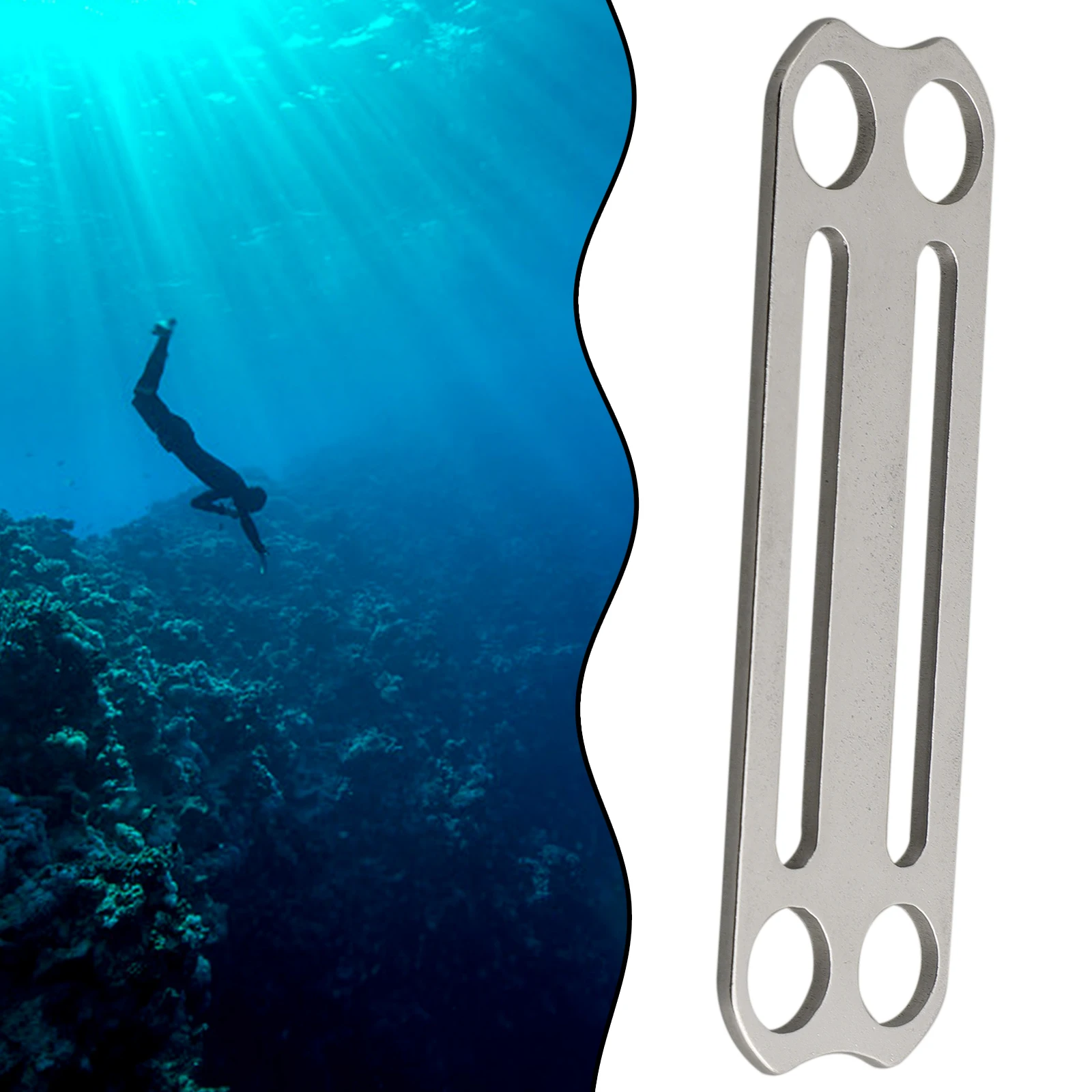 Stainless Steel Weight Belt Slide Keeper Diving Ring Slide Buckle Slide Keeper Webbing Harness Retainer Stopper Diving Accessory