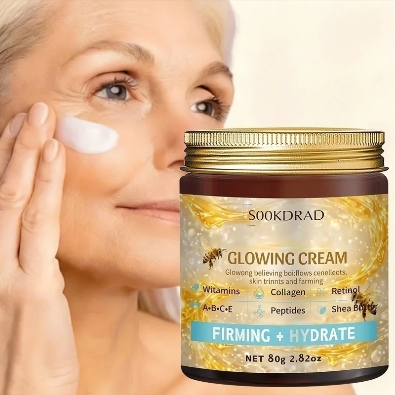 Crema Iluminadora con Colágeno, Vitaminas A/B/C/E, Reafirmante e Hidratante, para Rostro y Cuerpo, Unisex, 80g, Cuidado Diario de la Piel