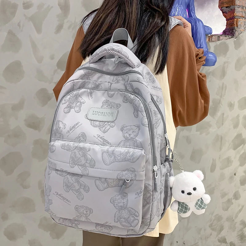 Fashion Big Student Laptop College Backpack Girls School Bag High Capacity Women Backpack Female Cute Leisure Travel Mochila