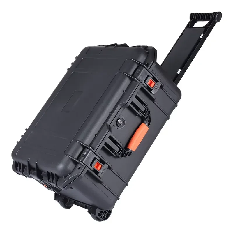 Heavy Duty Hard Shell Tool Box Waterproof Shockproof Protective Case with Foam Insert for Power Tools Storage and