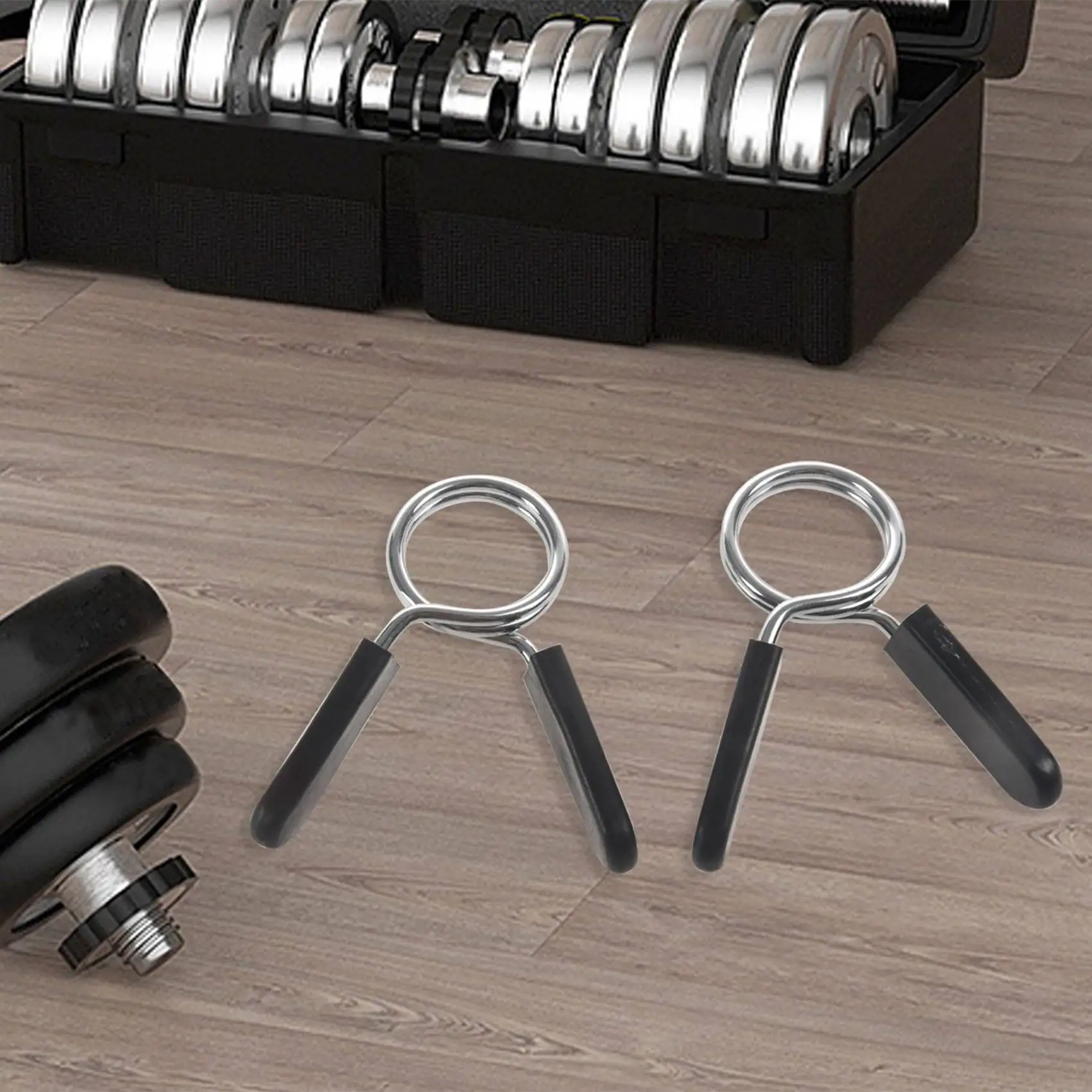 B48B-4Pcs 30Mm Barbell Gym Weight Lifting Dumbbell Lock Clamp Spring Collar Clips