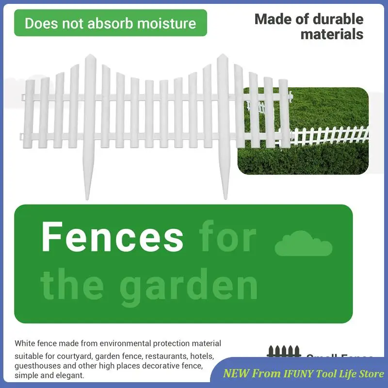 

6Pcs Courtyard Indoor Or Outdoor Garden Fence Plastic Fence Kindergarten Flower Small Fence DIY Fence Decoration New