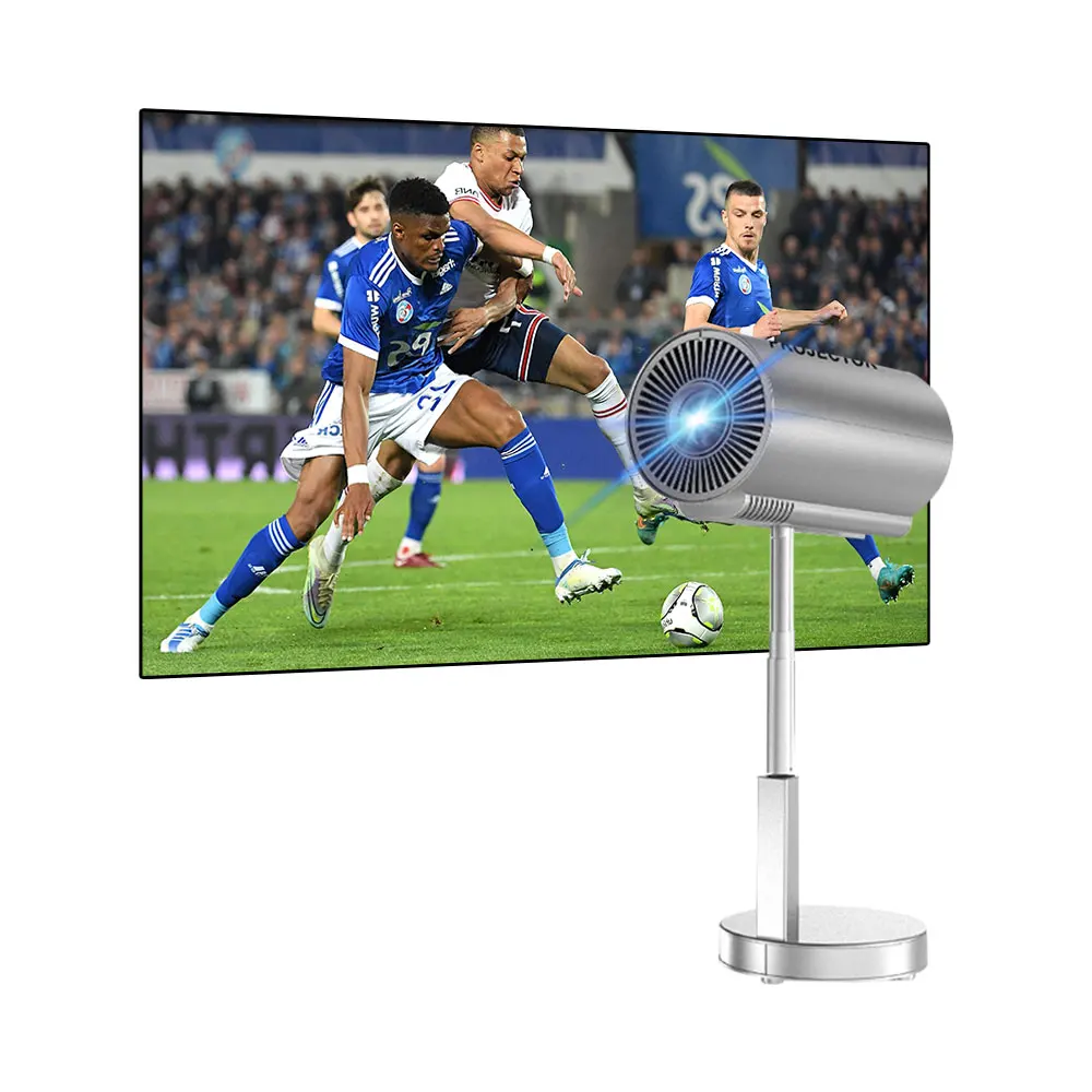 Android 11 Portable Projector 1gb + 32gb 240 ANSI Projector For Ceiling Projection Manual Lift Projector Wifi Metal Pole