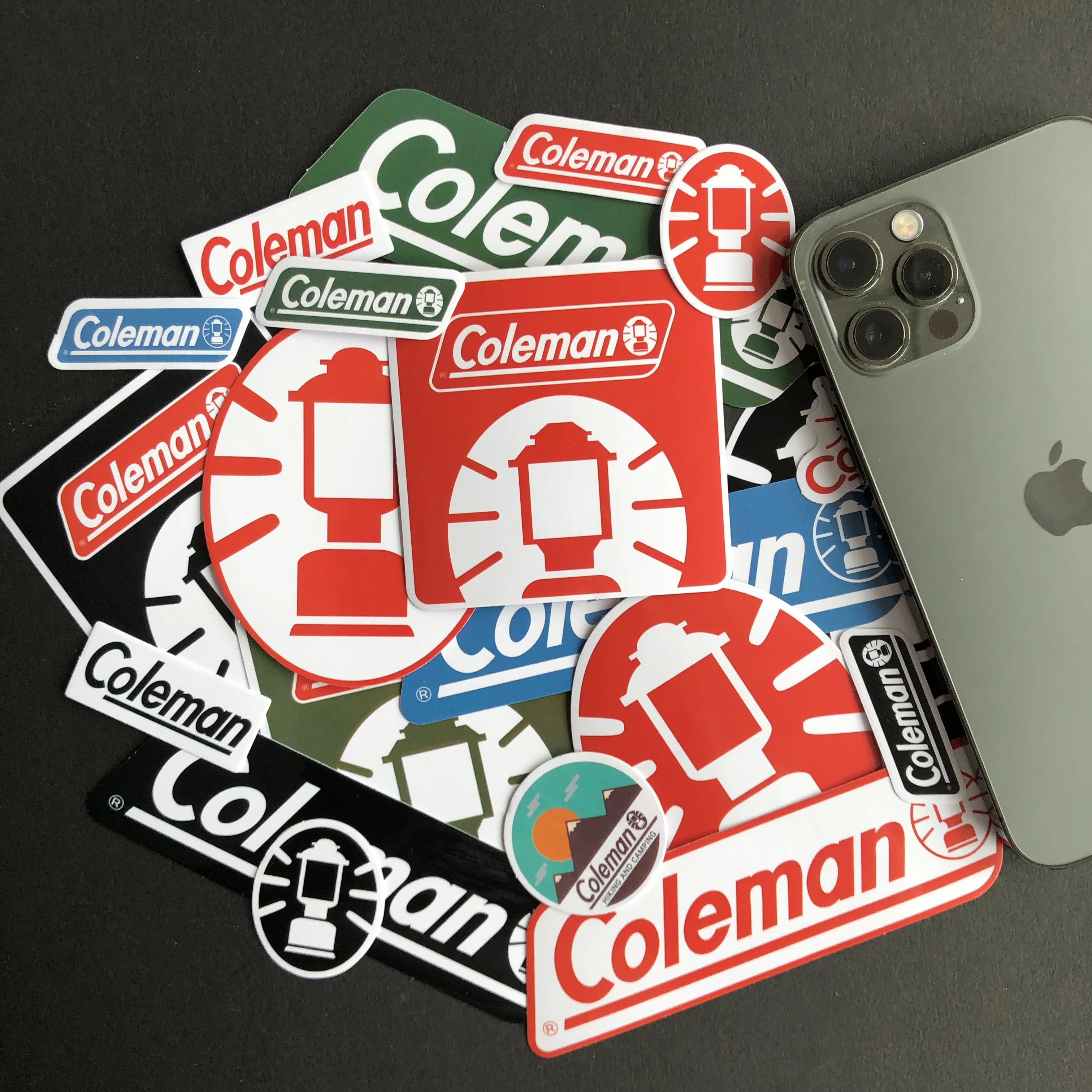 20 Pcs/Set Mobile Stickers Mix Size Outdoor Stickers Set Waterproof PVC Brand Label for aptop Pitcher Luggage Journal Decorate