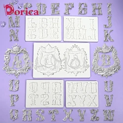 Frame Letter Design Silicone Mold Fondant Chocolate Cake Mold Bakeware DIY Resin Clay Making Mould Home Creative Decorating Tool