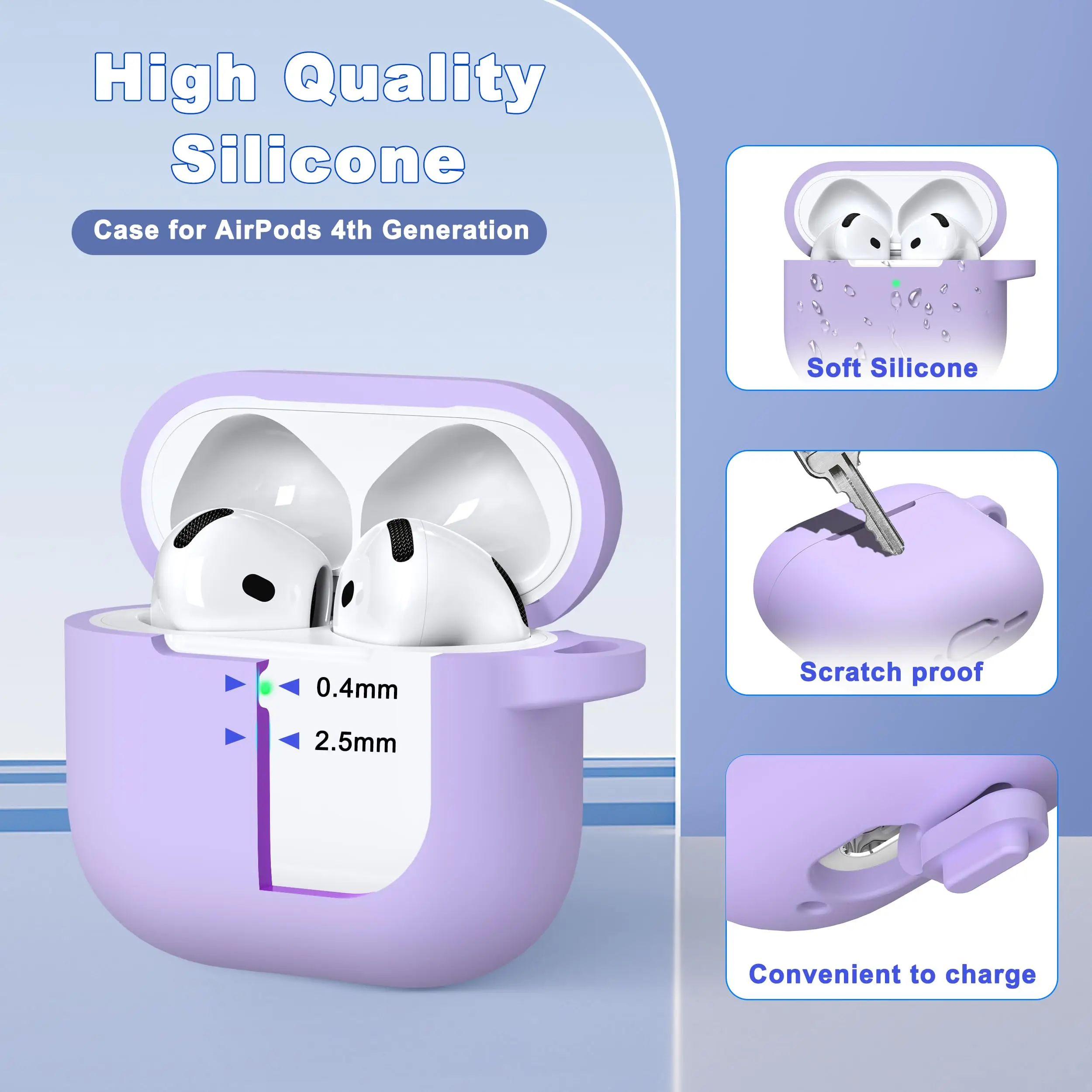 シリコンAirPods保護ケース,クリーニングキット付き,Bluetoothワイヤレスヘッドセット,2022世代,新品