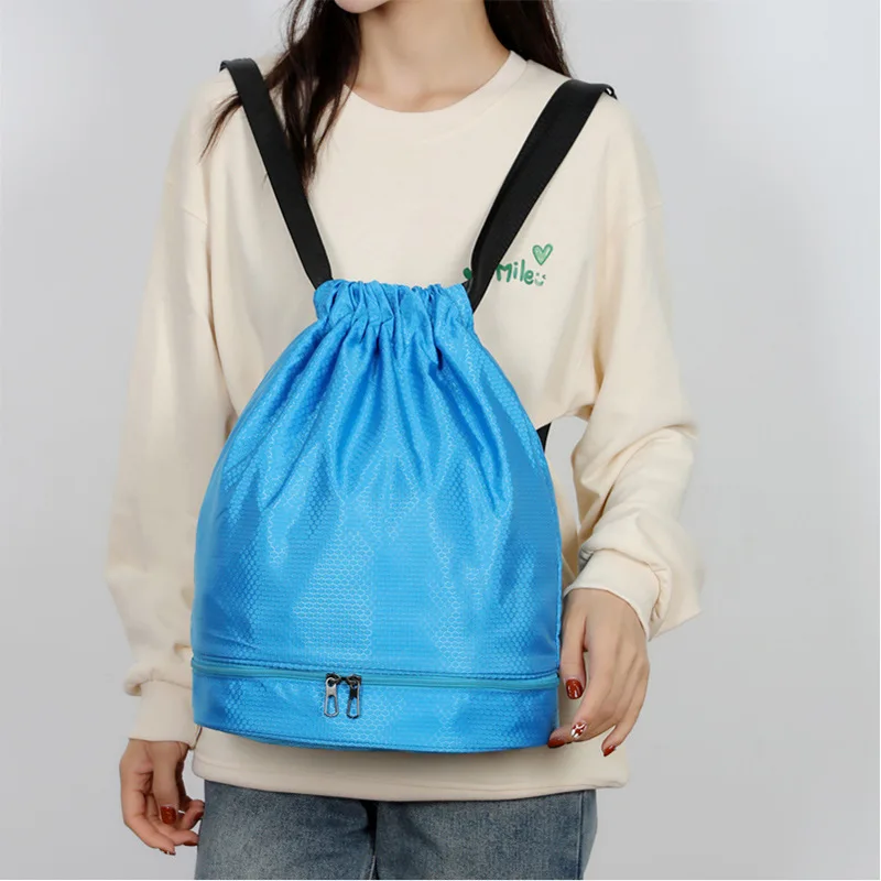 Custom Logo Outdoor Fitness Swimming Large-Capacity,Casual Backpack with Separate Compartments for Dry and Wet Items Waterproof,