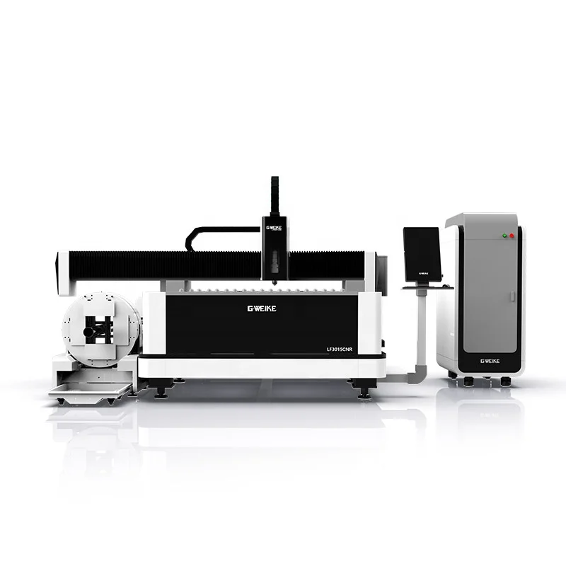 

1000w-6000w Optional Heavy Duty Lathe Bed High Precision Sheet Metal and Tube Cutting LF3015CNR Fiber Laser Cutting Machine