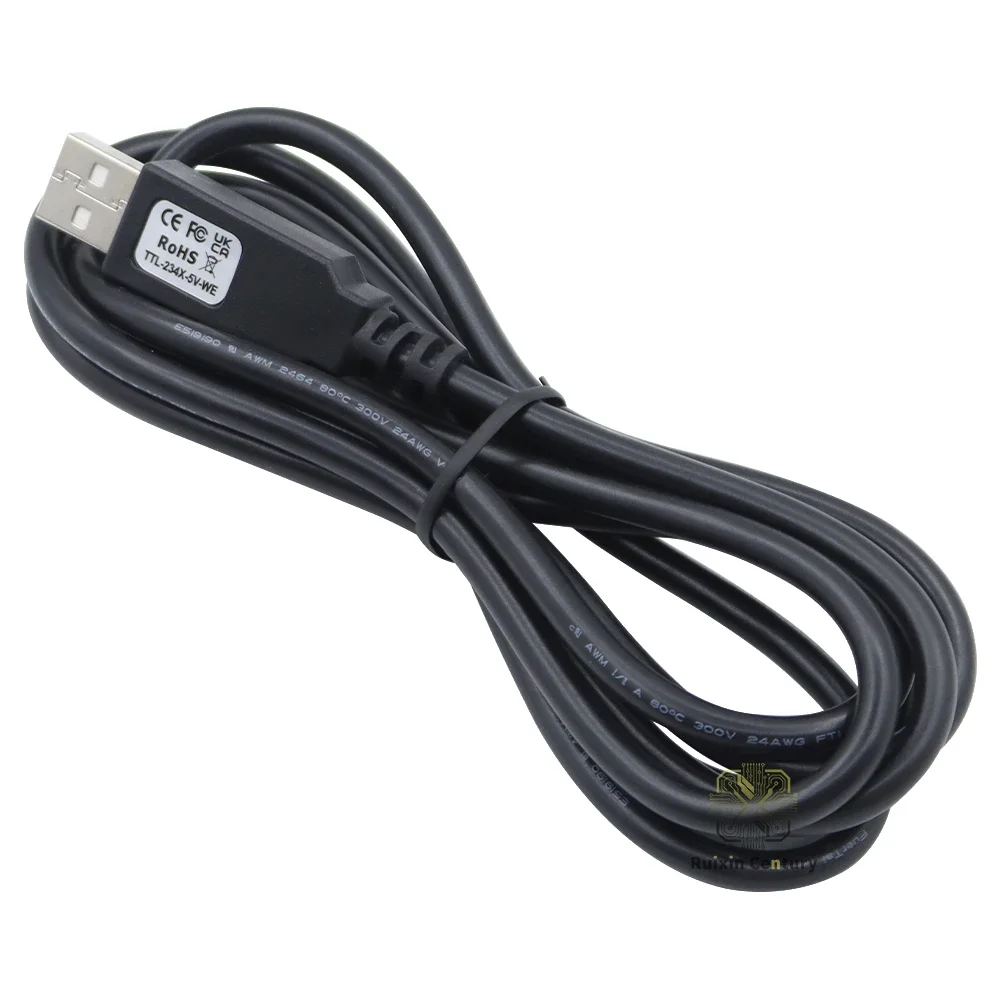 FOR FTDI TTL-234X-5V-WE USB to 5V TTL UART Converter Cable FT234XD 3Mbaud 1.8m 6-Wire 24AWG USB 2.0 Full Speed Genuine