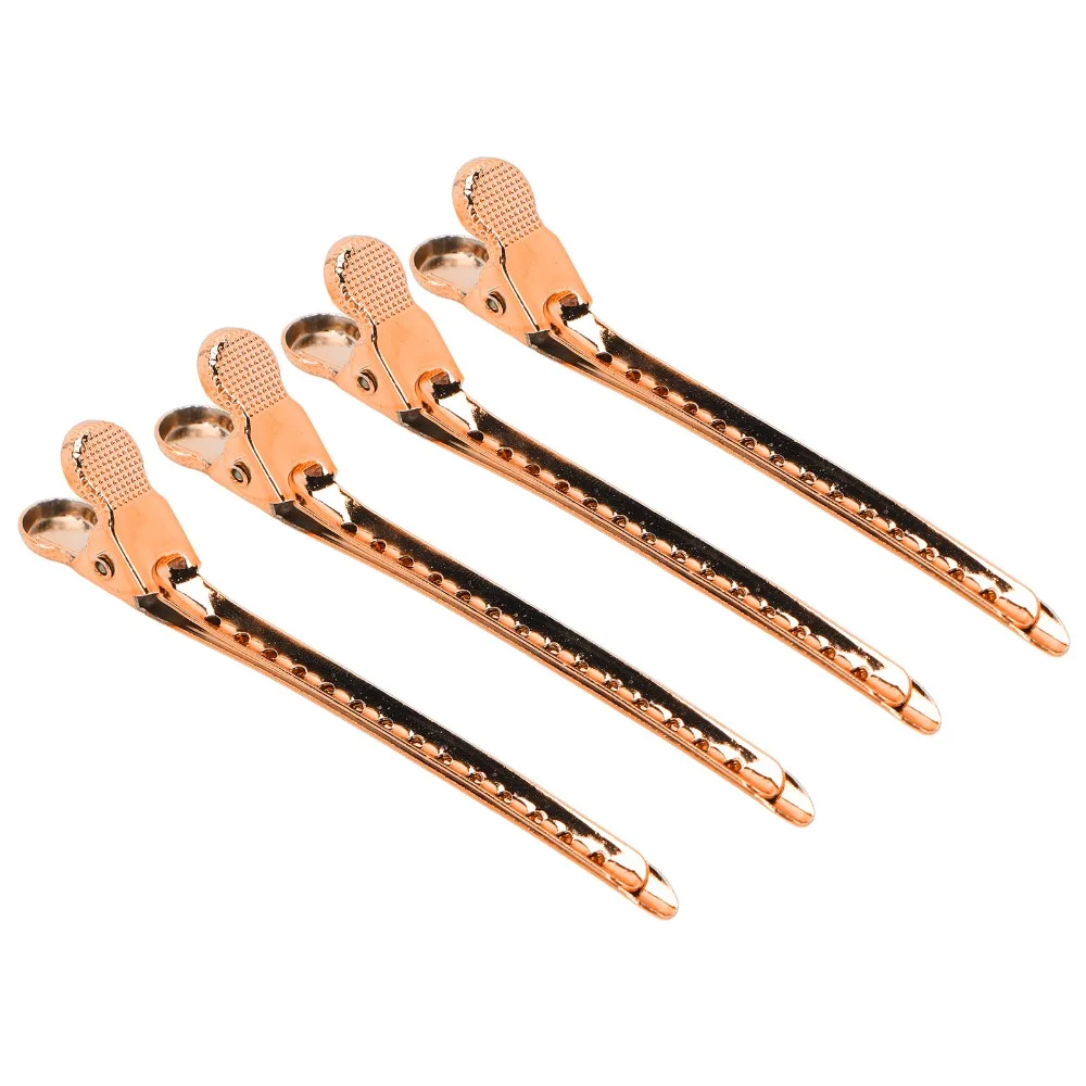 12pcs Lightweight Duck Billed Hair Clips Non Slip Convenient Hair Roller Clips Metal Material Practical Hair Sectioning Clips