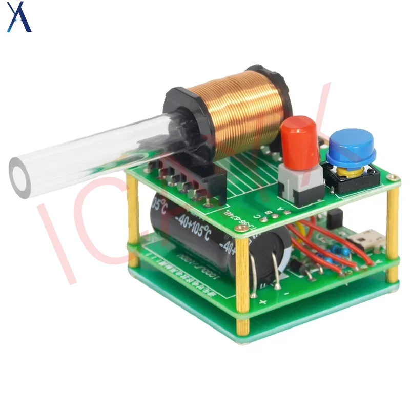 

DIY Electronic Mini Electromagnetic Gun 100V HV Kit