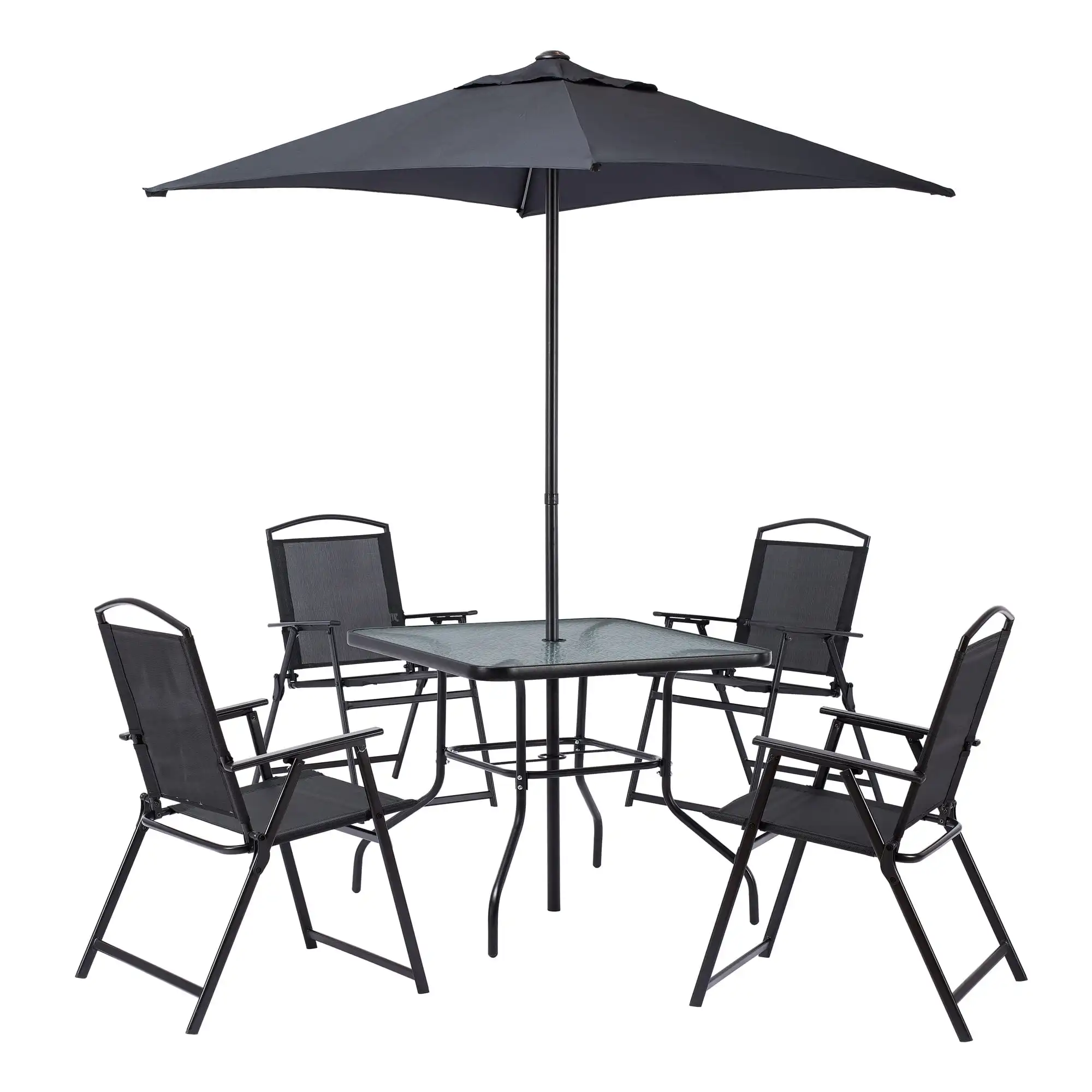 6-Piece Outdoor Steel Outdoor Patio Dining Set of 6