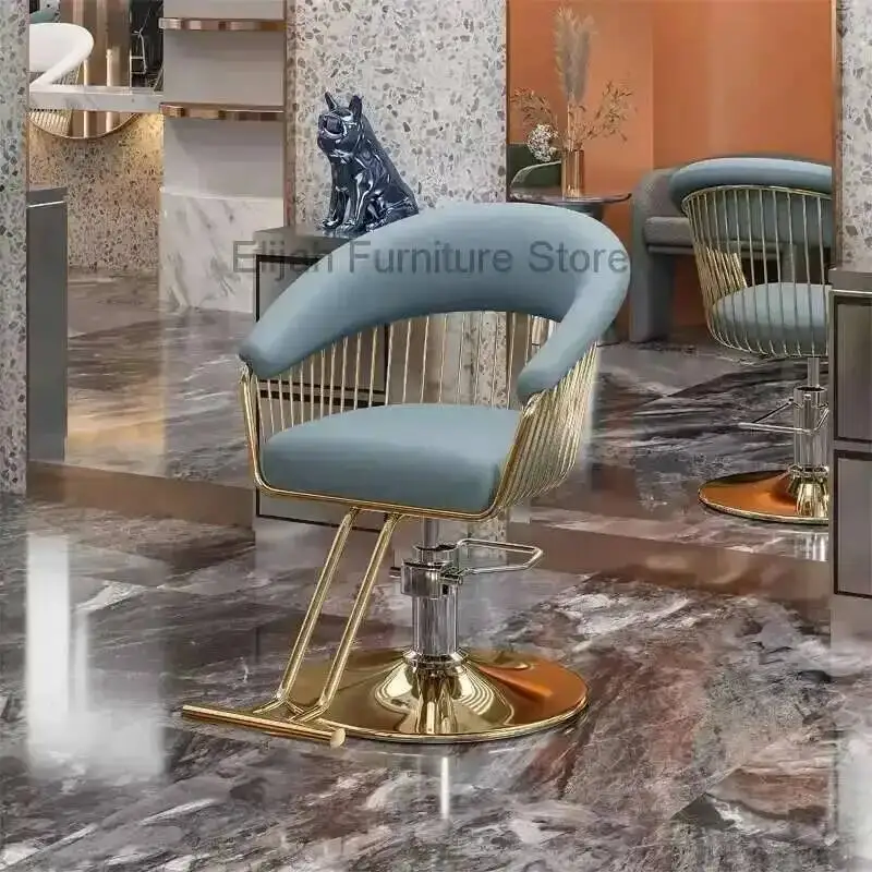 Round Makeup Luxury Stylist Swivel Barber Chair Manicure Work Barber Chairs Shampoo Tabouret Coiffeuse Furniture Beauty Salon