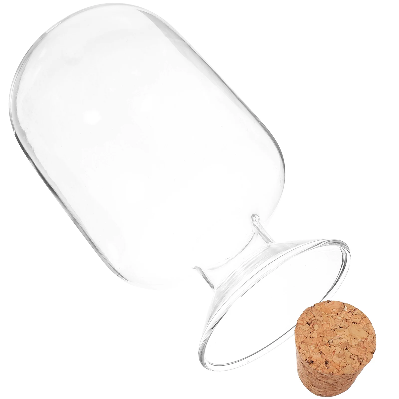 

Glass Match Container Transparent Design Jar with Wood Stopper Multi-Functional Small Glass Match Holder