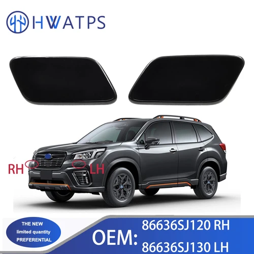 Imagen 1 del producto Cubierta de arandela de faro delantero, boquilla de pulverización, tapa de chorro para Subaru Forester S5 SK SK5 SK9 SKE 2018-2021 86636SJ120 86636SJ130
