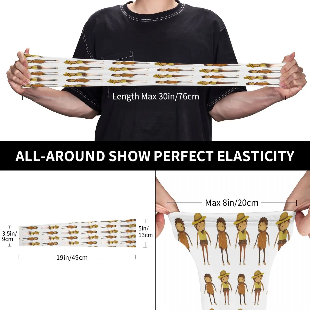 Sneaky Sasquatch Moods Manicotti per esterni Copertura di protezione solare UV Manicotti per tatuaggi da ciclismo estivi in seta ghiacciata