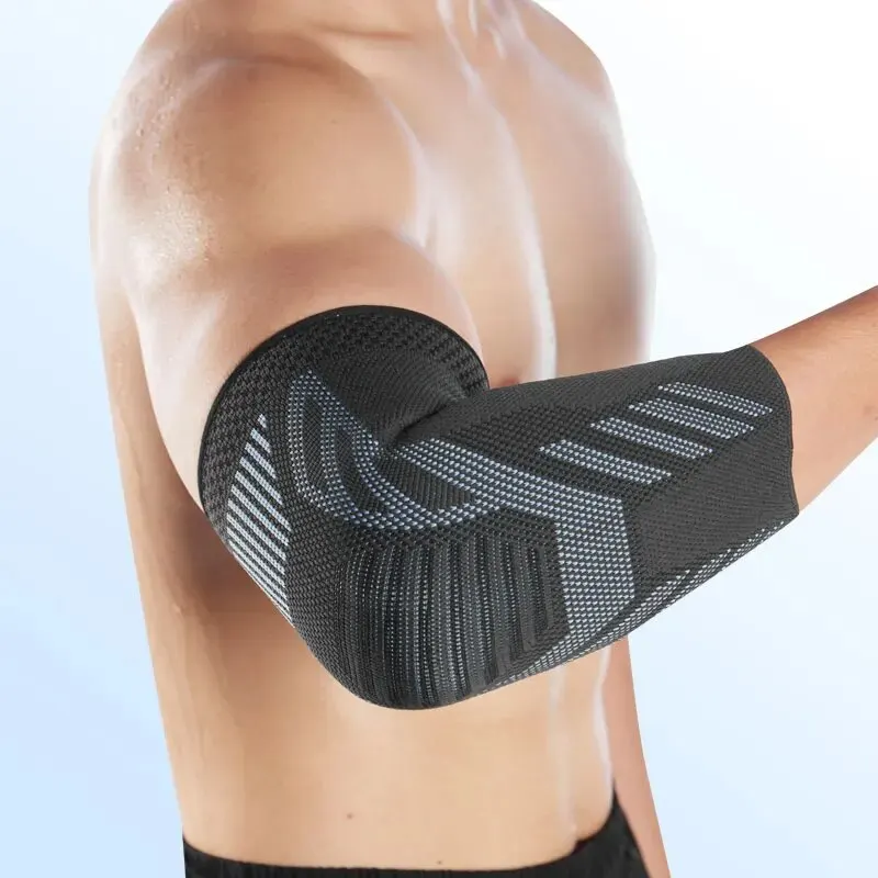 Elastic Fabric Protective Elbow Brace Knitted Compression Sleeve for Tendonitis Pain Relief