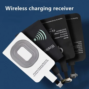 IPhone 6 7 için kablosuz şarj alıcısı artı 5 5s destek mikro USB tip C evrensel hızlı kablosuz şarj Samsung Huawei için
