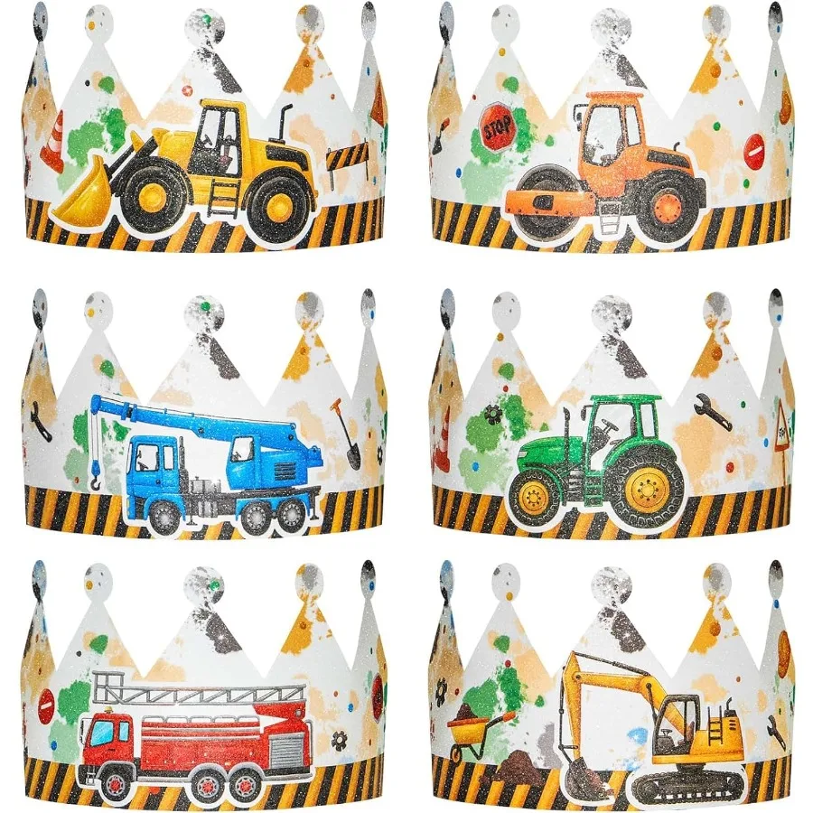 قبعات حفلات WERNNSAI لـ - 12 قطعة من لوازم حفلات أعياد الميلاد التيجان مع شريط مرن قبعات حفلات ورقية ملونة لـ