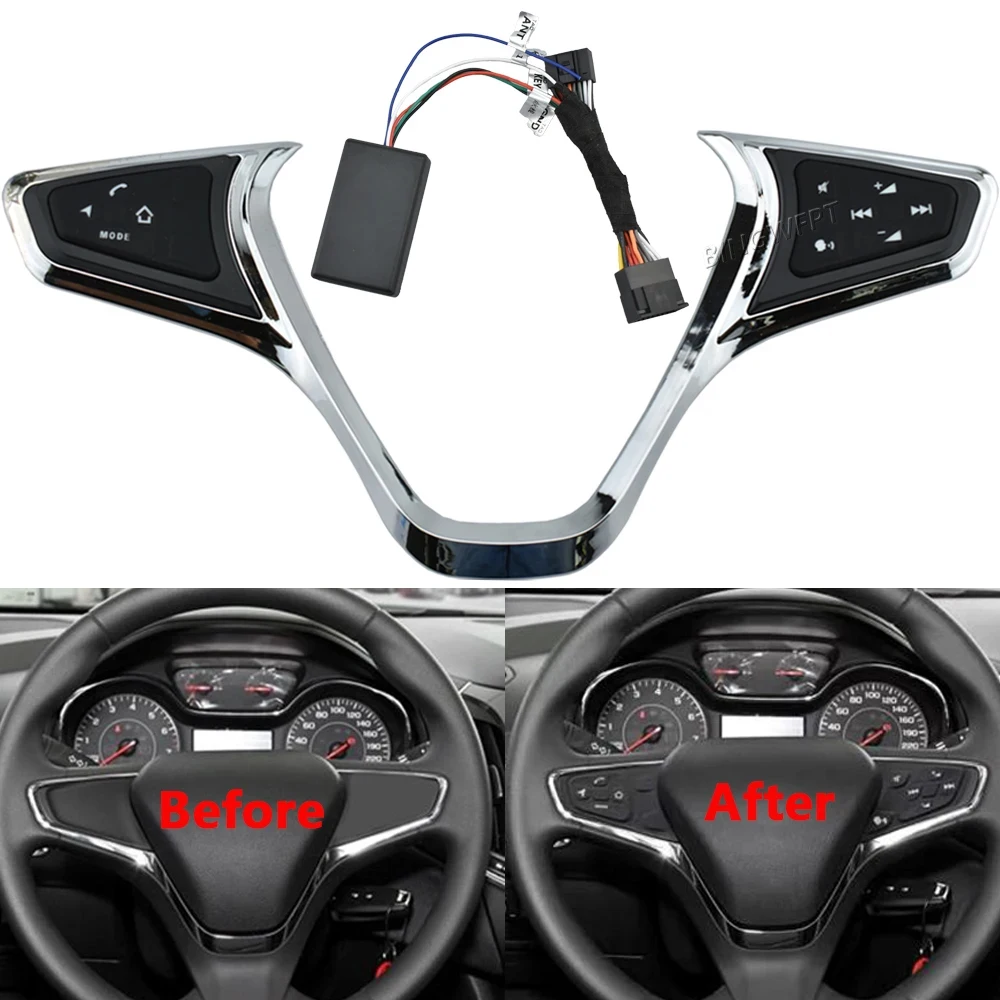 For Chevy For Chevrolet Cruze 2015-2018 Multifunction Steering Wheel Button Cruise Control Switch Bluetooth Audio Cruise Control