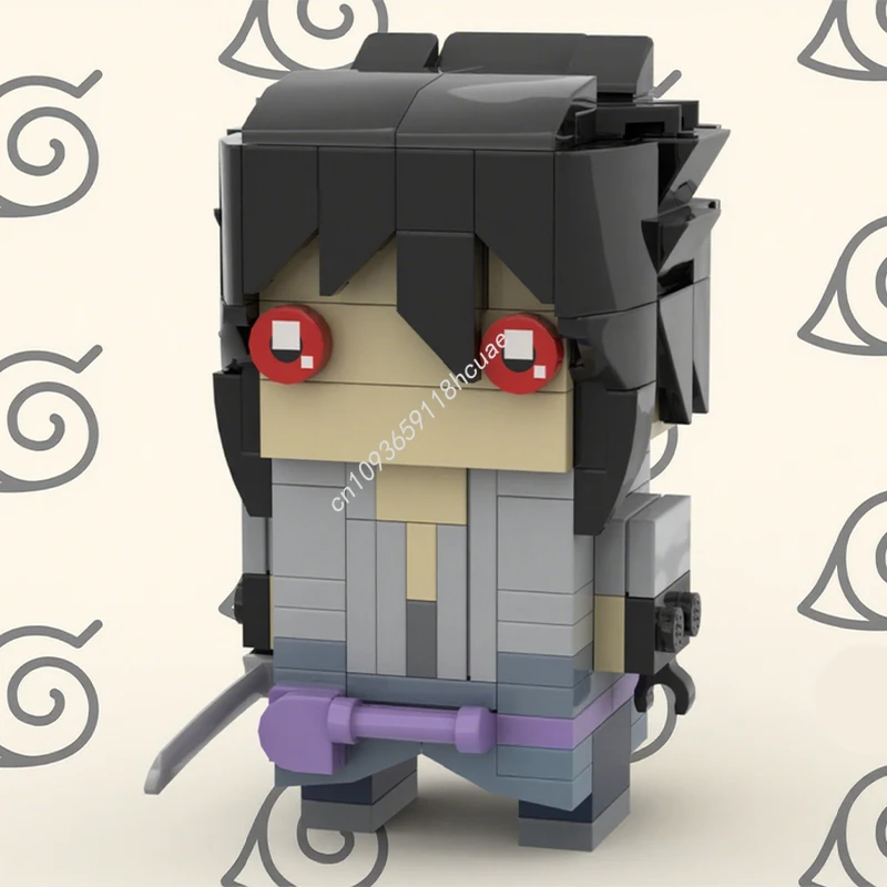 184 pièces MOC Sasuke Uchiha Brickheadz modèle blocs de construction idée jouets artisanat Architecture éducation cadeaux de noël