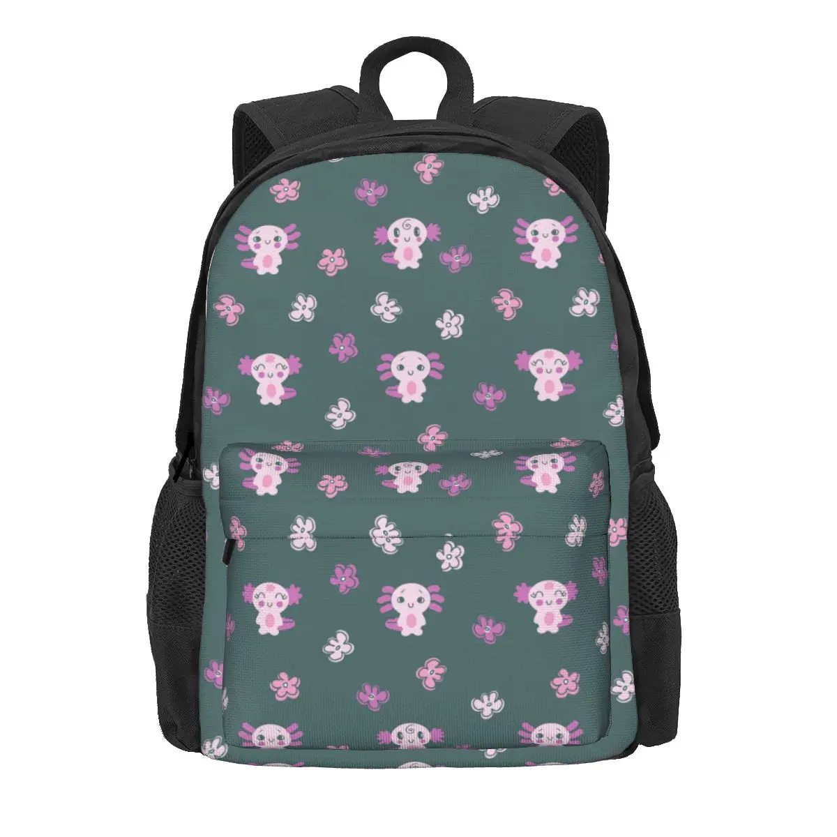 Axolotl-mochila con estampado 3D de animales marinos para mujer, bolso escolar para estudiantes, mochila para ordenador, bolso de hombro de viaje de gran capacidad para adolescentes