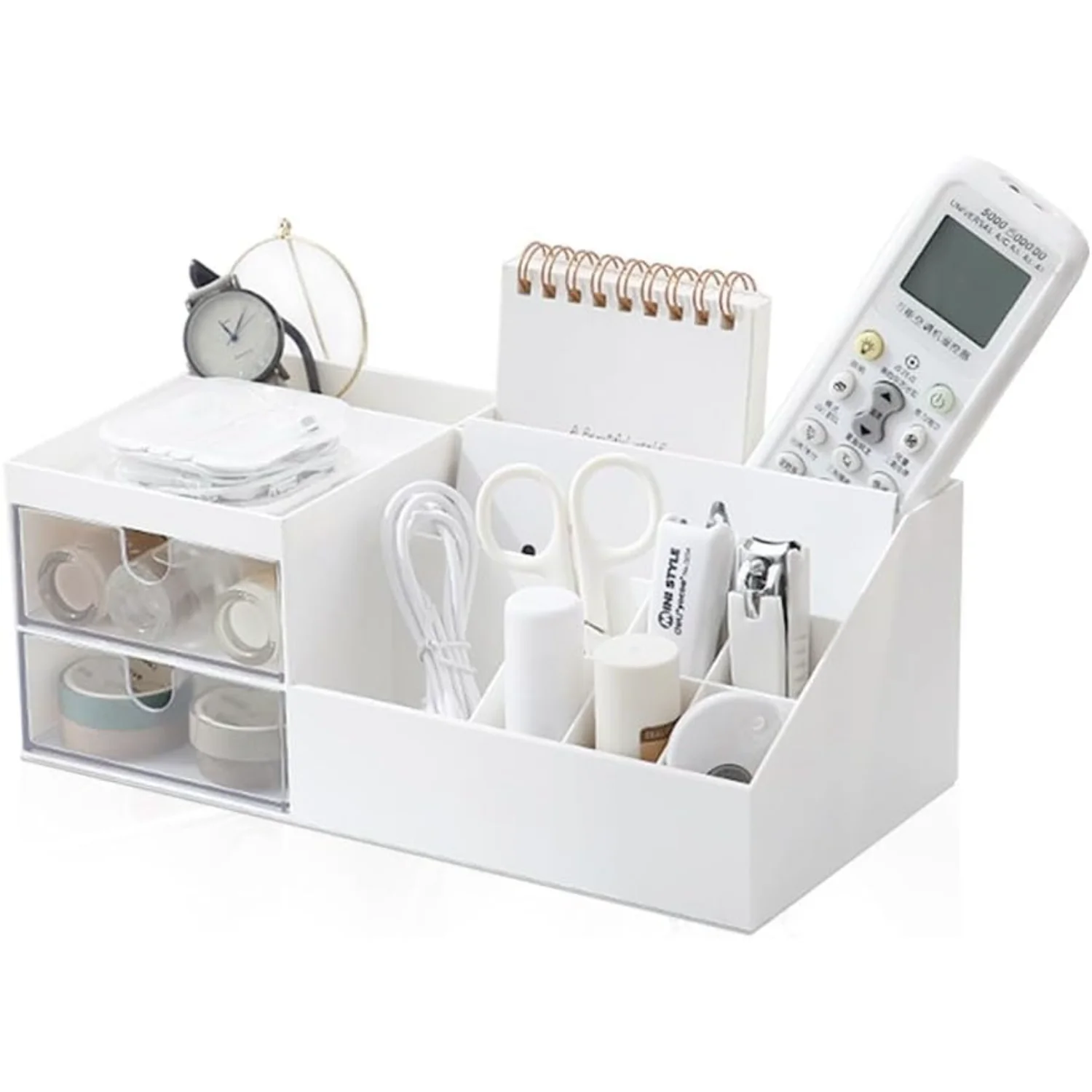 Desk Organizers Pencil Holder，10 Compartments+2 Drawer, Pen Holder  for Office, , School, Classroom Accessories, Organization