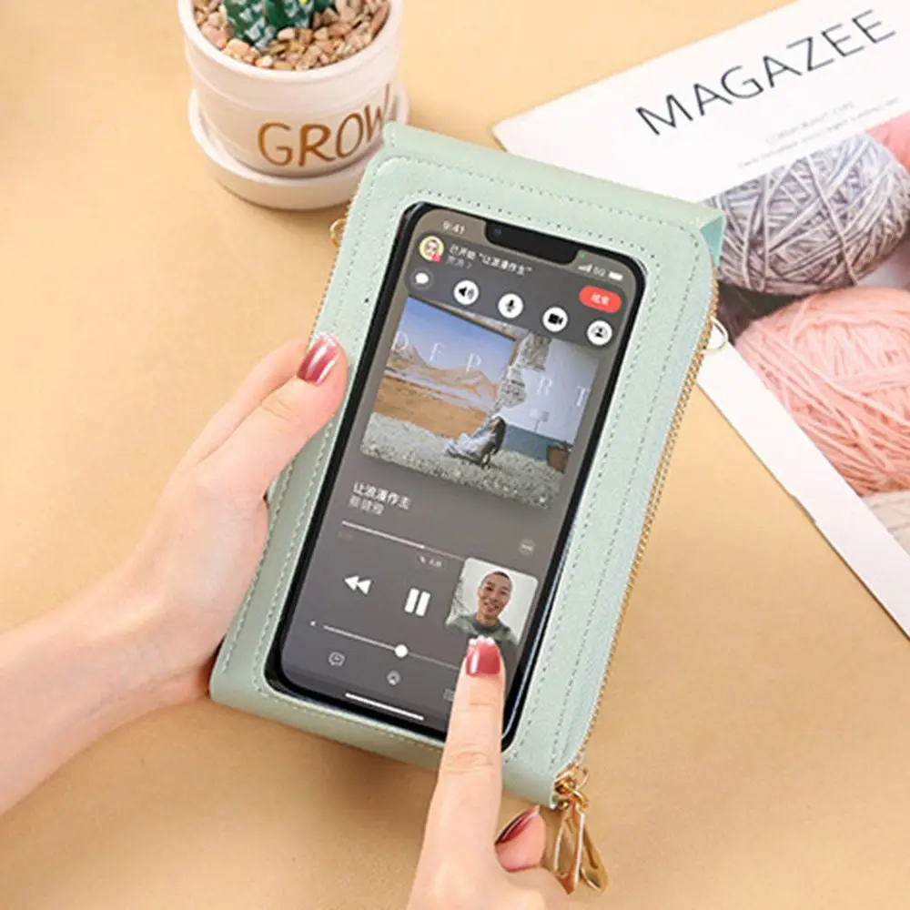 Smartphone Women RFID Handbag Crossbody Bags Touch Screen Phone Bag RFID Anti Theft Purse