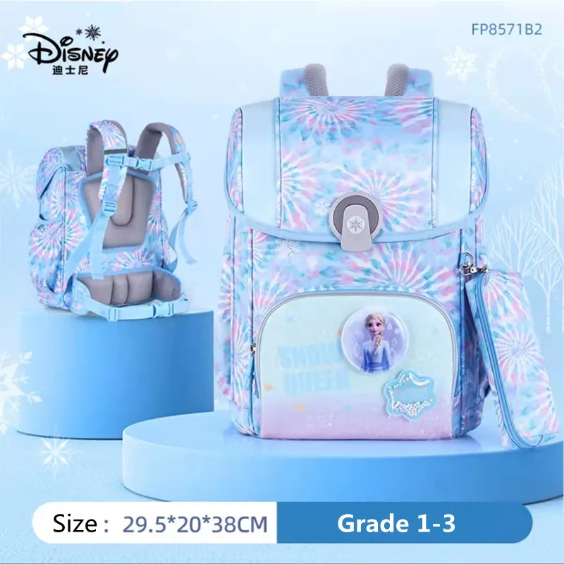 2022 Disney Frozen School Bags For Girls Elsa Anna Primary Student Shoulder Orthopedic Backpack Large Capacity Kids Gift Mochila