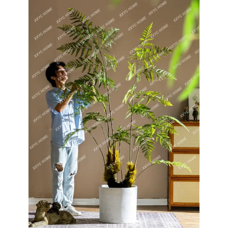 

Simulation Green Plant Fake Trees Plant Plastic Bionic Bonsai Decoration Indoor Living Room Landscape Decoration