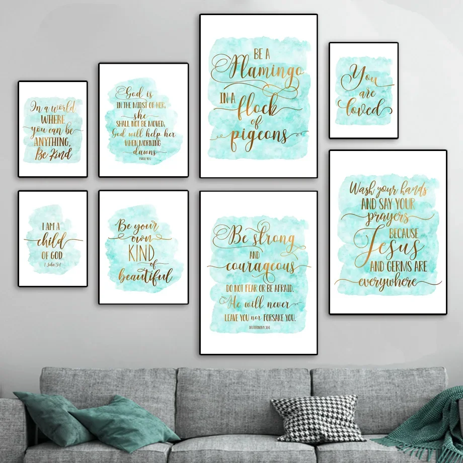 

Motivational Inspiring Quotes Wall Art Canvas Nordic Posters Print Text Wall Pictures for Living Room Office Decor