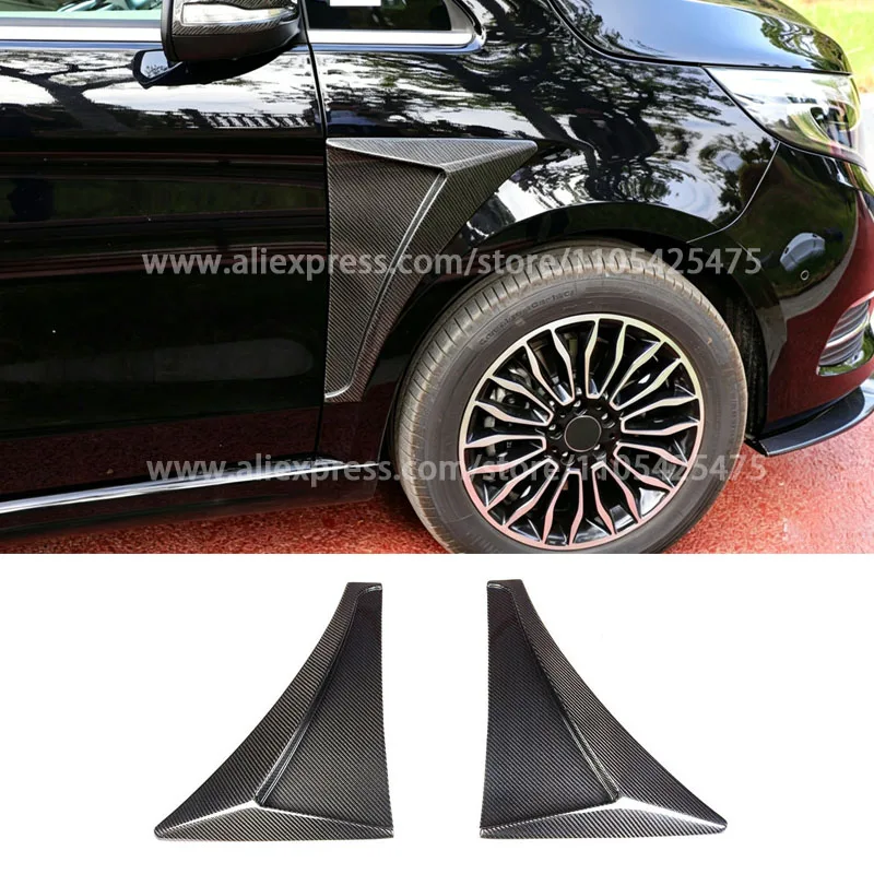 Dry Carbon Fiber W447 Fender Vents Trims for Mercedes Benz Vito V220 V250 16-18 Body Side Panels Fender Engine Panel Decoratio