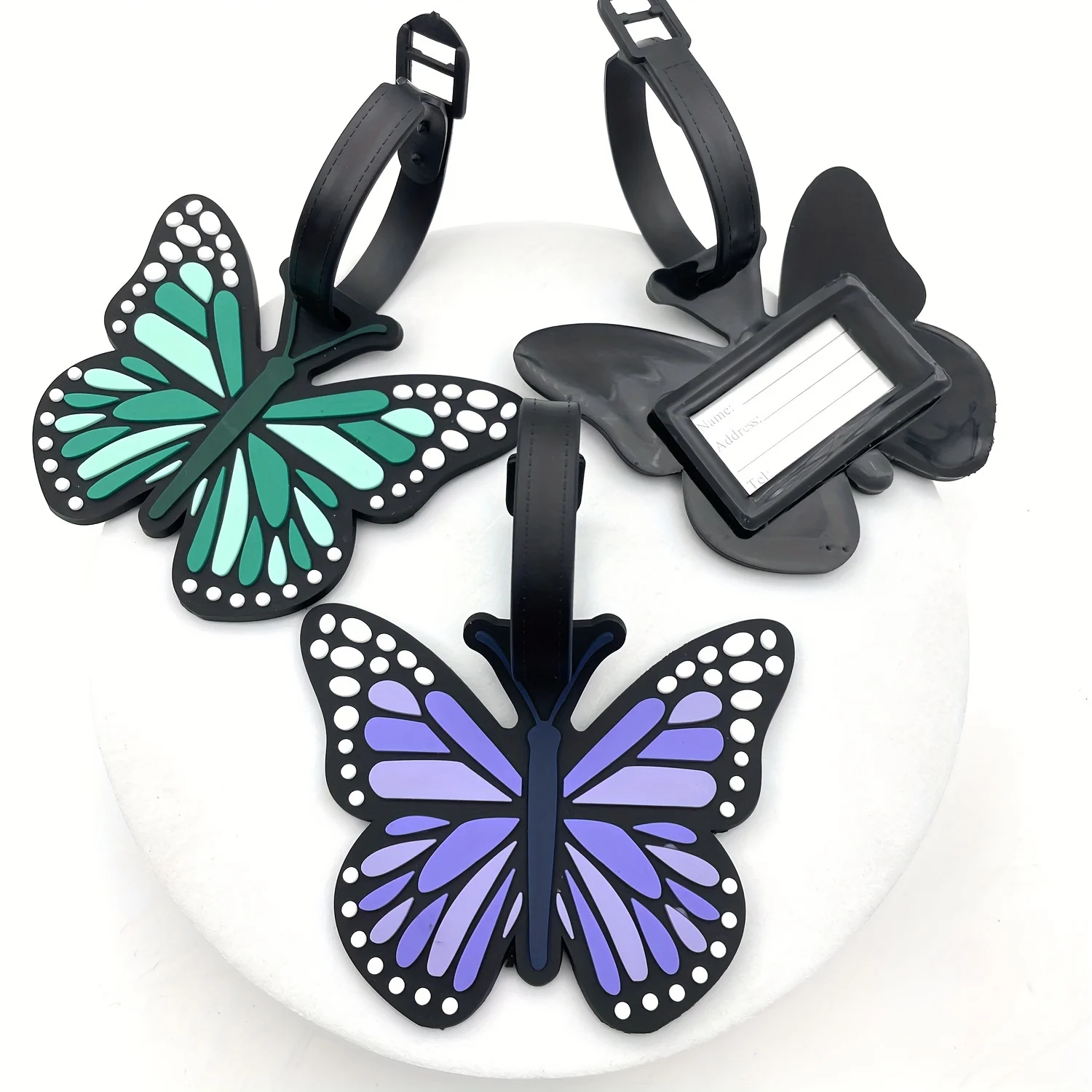 

1pc of Cute Butterfly Luggage Tag Pendant with Cartoon Design, an Essential Item for Adults Traveling, Suitable for Suitcase Identification