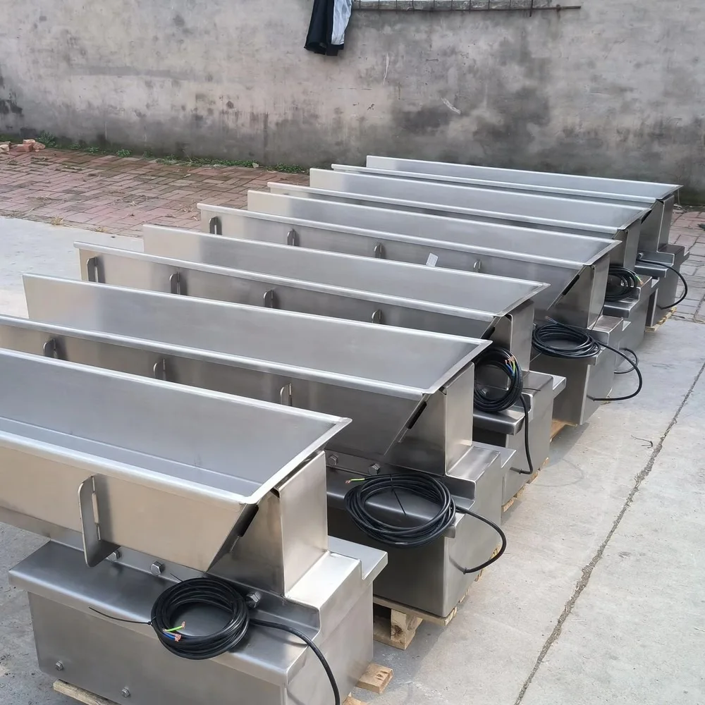 Fully Enclosed Vibrator Long-Type Electromagnetic Vibrating Feeders Premium 304 Stainless Steel Corrosion-Resistant 1 Year