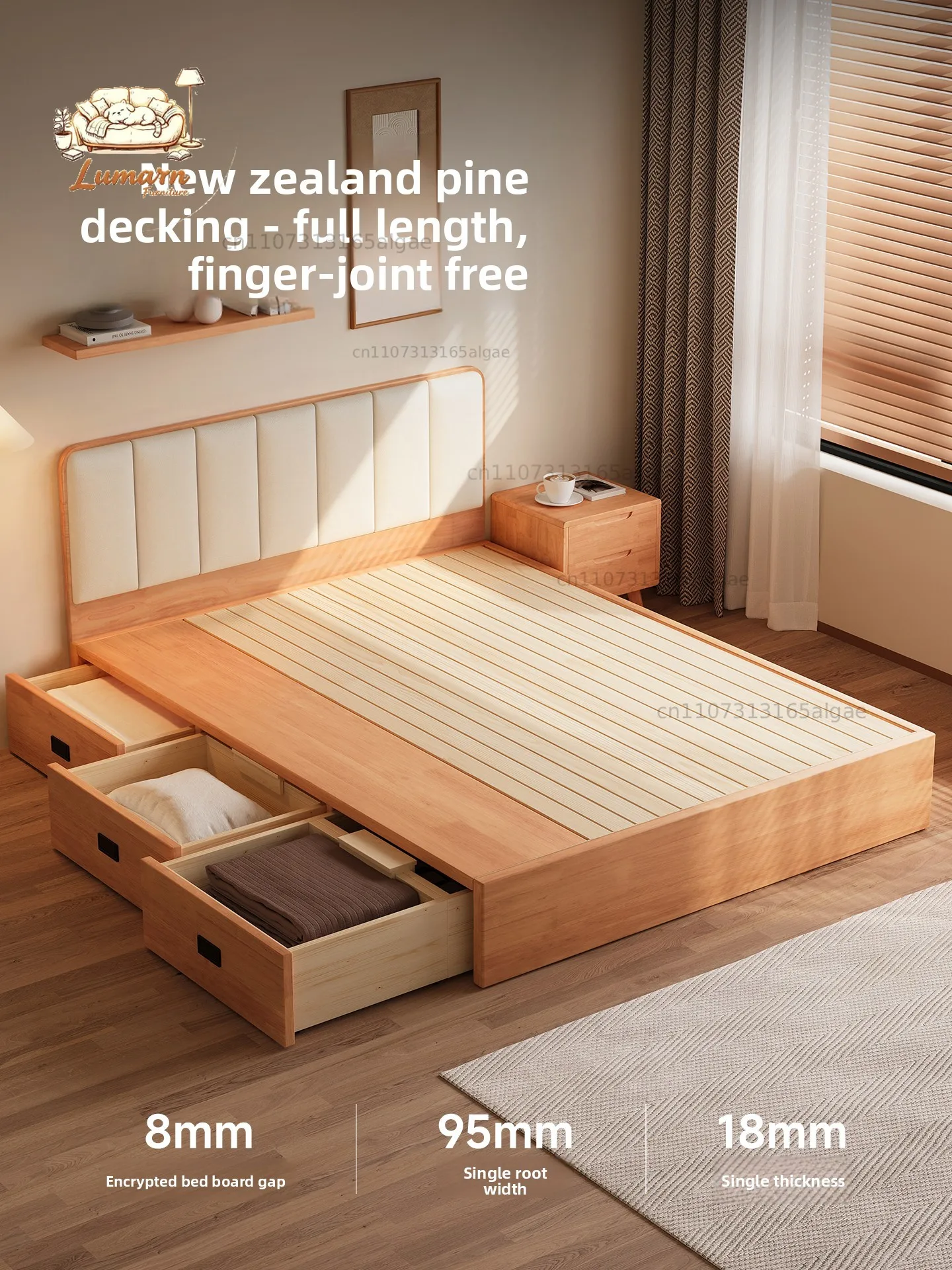 Tatami can be customized with thin headboard, chest body, drawer storage bed, bedroom floor, skeleton rack, air pressure high