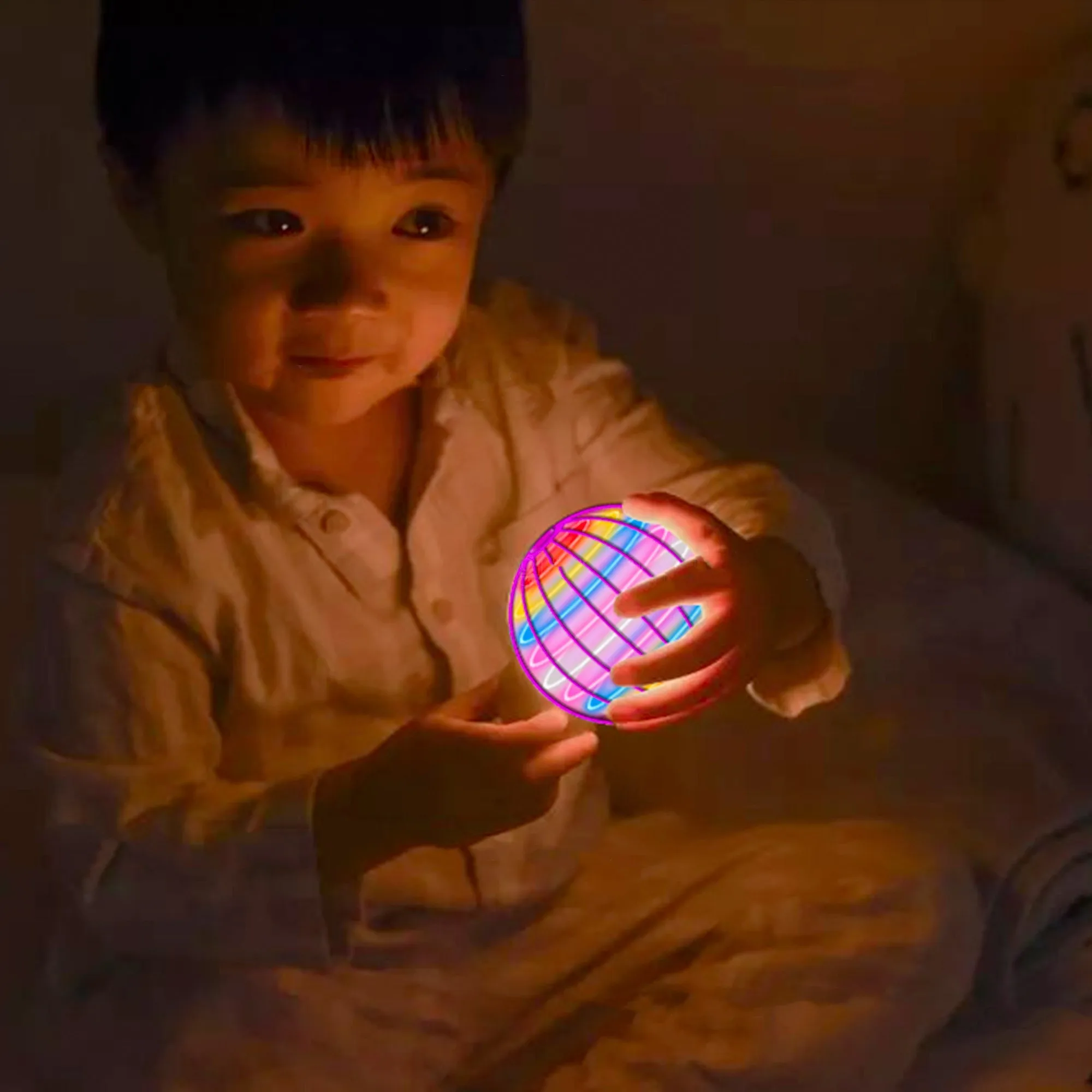 Boomerang-Dron Flyorb Magic con luces LED, bola voladora, Fly Nova Orb, Spinner volador, juguetes familiares para niños