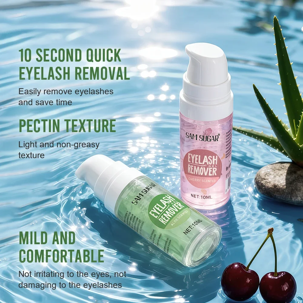 جل مزيل الرموش اللطيف للرموش الصناعية ماسكارا وكحل عميق ونظيف ومنعش وإزالة المكياج غير الدهني