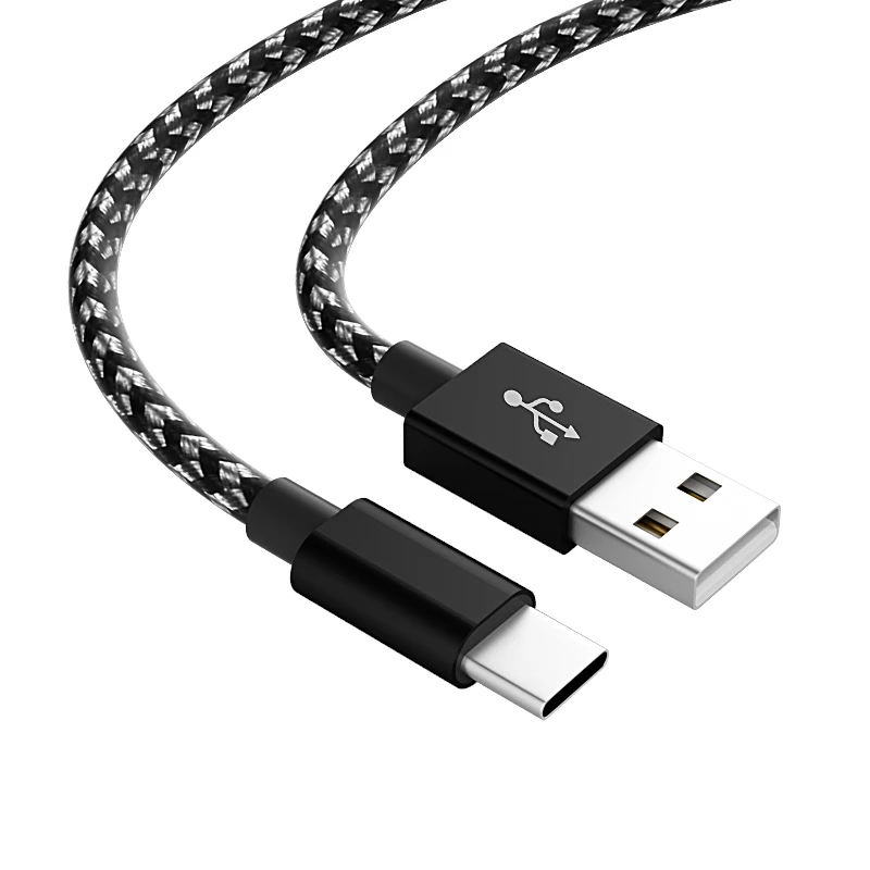 

USB Type C Cable 2.4A Fast 1M 2M 3M Charging Nylon USB Cable For Galaxy S10 S9 Note 9 Note 8 Plus,LG V30 G6 G5 V20