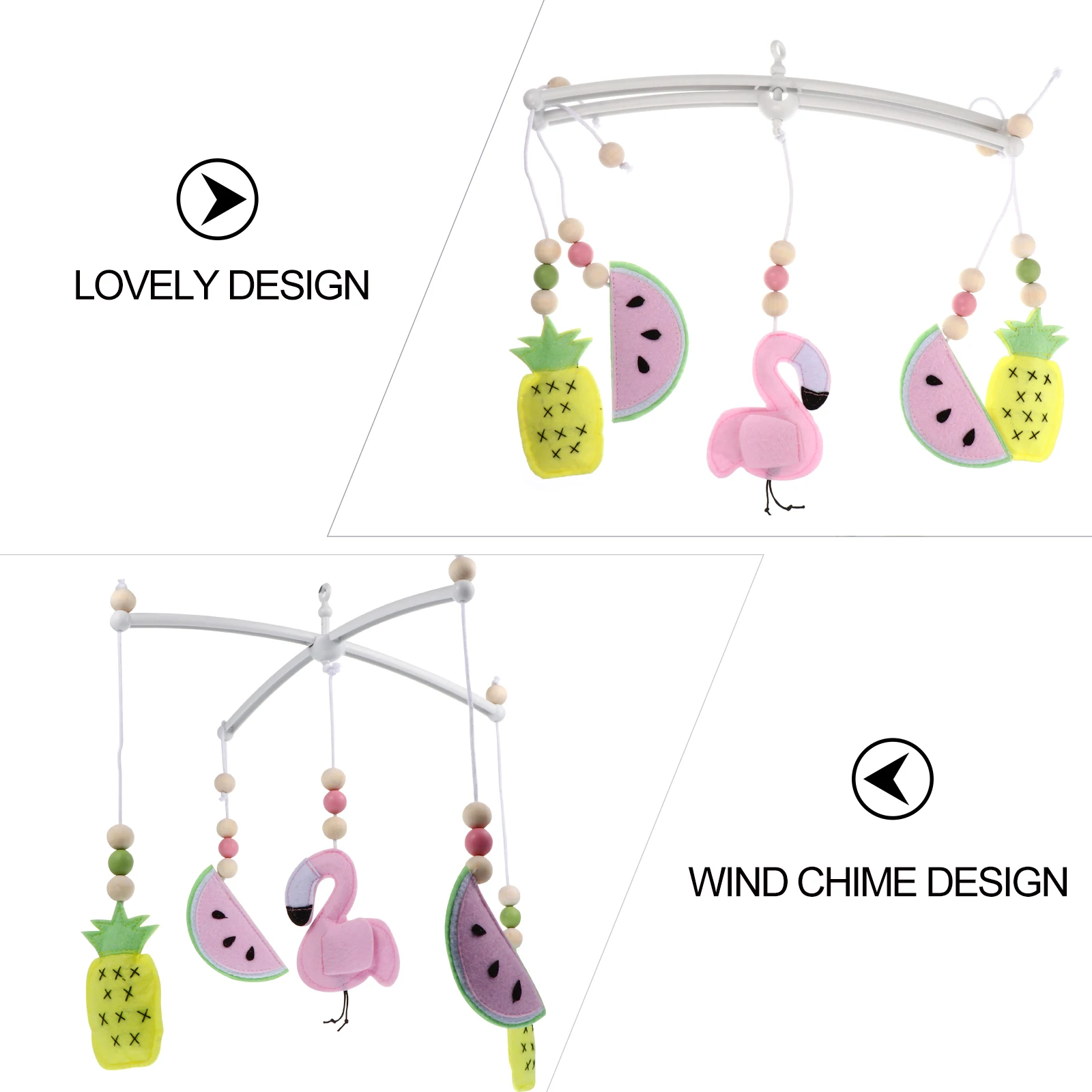 

Felt Baby Crib Mobile Nursery Decor Stroller Pendant Wind Chime Newborn Photography Prop Bright Color Match Style Home Gift