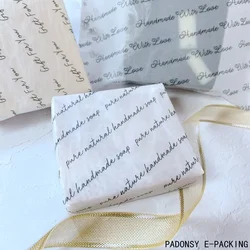 100pcs/lot 80% Transparent Wax Paper Handmade Soap Wrapping Paper Gift Wrapping Paper Packaging for Small Order Customzied LOGO