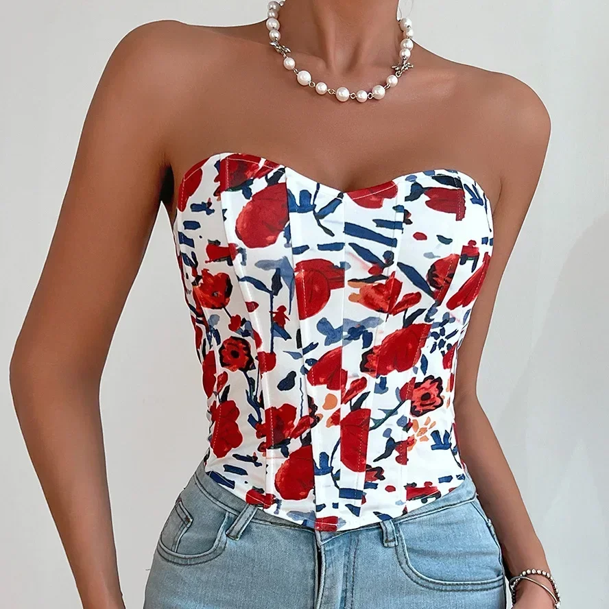 Sexy Corsets Women Shaper Camis Underbust Body Woman Clothes Casual Bustier Ladies Crop Tops Lingerie Strapless Tanks