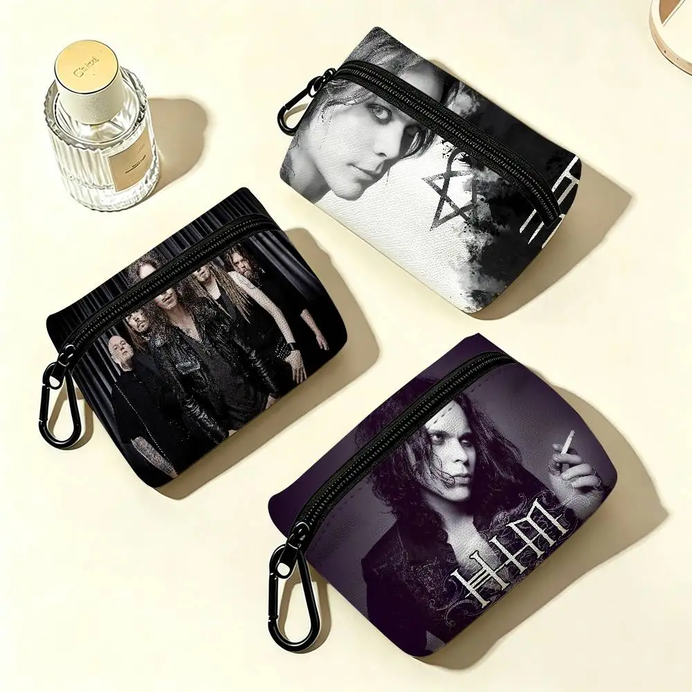 Porte-monnaie à fermeture éclair en tissu Oxford multi-scènes Black Metal Band His Infernal Majesty, pochette à clés suspendue, organisateur pour trousse de maquillage