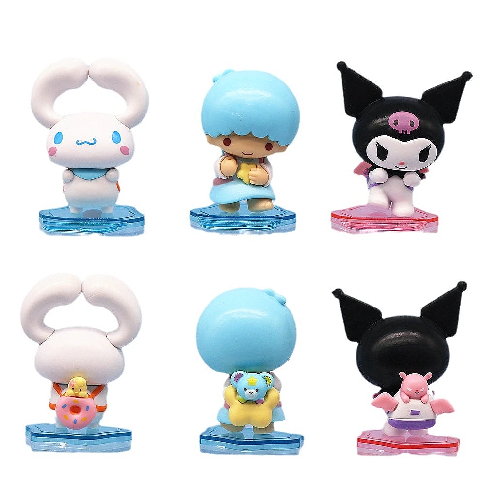 

Carrying Pals Series Blind Box Toy Pochacco Cinnamoroll My Melody Kuromi Collectible Figurines Desktop Ornaments Car Decorations