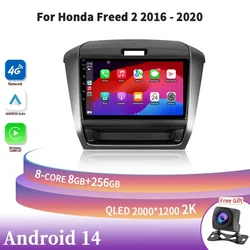 Car Radio Central Multimedia Navigation Android 14 For Honda Freed 2 2016-2020 Wireless Carplay Stereo Head Unit Screen GPS