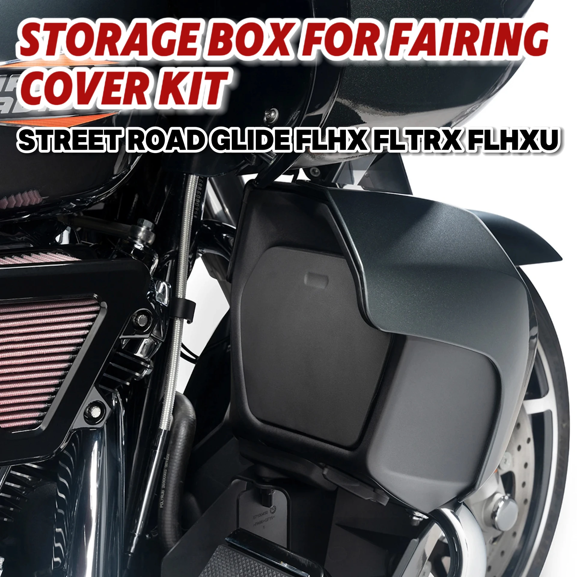 For CVO Street Road Glide FLHX FLTRX FLHXU motorcycle extended chin fairing assembly storage box spoiler set