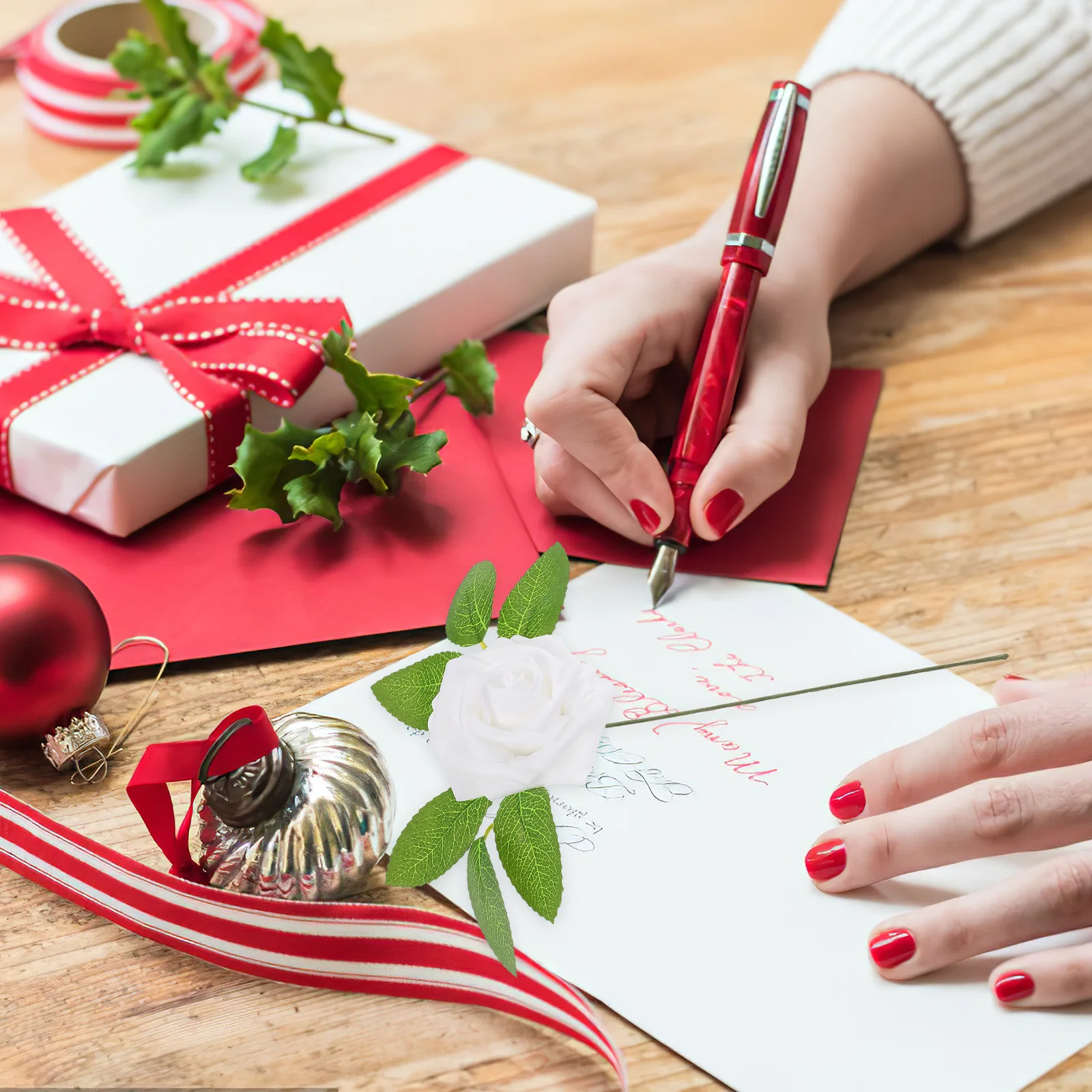 

Artificial Rose Flower Box Romantic DIY Wedding Party Decor Simulation Flower Gift Box Valentine Anniversary Bouquet