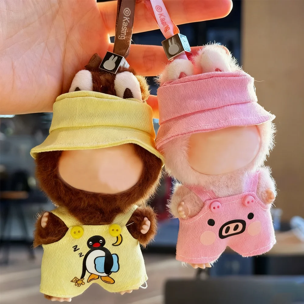 

Cute Doll Clothes Overalls Set For Labubu Costumes 17cm Clothing Accessories Luxury Outfit Keychain Pendant Decor Diy Party Gift